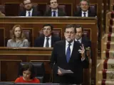 Mariano Rajoy en una sesión de control al Gobierno en el Congreso