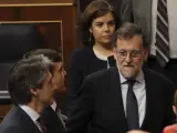 Rajoy, en el Congreso durante el debate de la estiba.