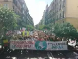 Manifestación antitaurina por las calles de Madrid.