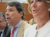 Esperanza Aguirre, Ignacio González y Francisco Granados, de derecha a izquierda.