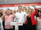 Intervención de Pedro Sánchez tras ganar las primarias