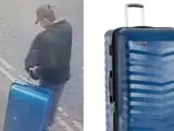 Salman Abedi, autor del atentado de Mánchester, portando una maleta que ahora busca la Policía.