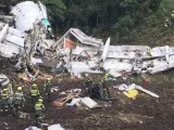 El avión estrellado del Chapecoense.