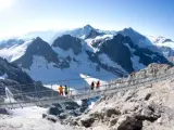 El puente colgante Titlis Cliff Wal, en los Alpes suizos.