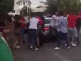 Imagen que muestra la brutal pelea que se produjo a la salida de una discoteca en Marbella.