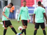 Pepe y Cristiano, con Portugal.