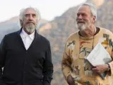 Jonathan Pryce y Terry Gilliam, protagonista y director respectivamente de 'El hombre que mató a Don Quijote', el largo proyecto que el exmiembro de los Monty Phyton ha rodado en localizaciones de España y Portugal.