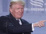 El presidente de Estados Unidos, Donald Trump, durante un discurso en la conferencia conservadora Road to Majority en Washington, Estados Unidos.