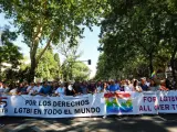 Inicio de la mayor marcha del Orgullo Gay 2017 en el mundo, que ha partido de la glorieta de Atocha de Madrid.