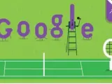 Doodle de Google dedicado a Wimbledon.