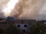 Imagen del incendio en Salamanca.