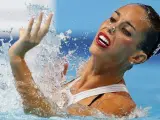 La nadadora española Ona Carbonell durante su ejercicio en la final de rutina libre individual de los Mundiales de natación que se celebraron en Kazan (Rusia) en 2015.