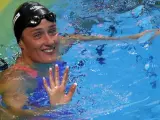 Mireia Belmonte en los Mundiales de natación de Budapest.