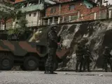 Operación militar en la zona de favelas de Río de Janeiro.
