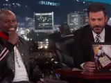 El boxeador Floyd Mayweather durante su visita al programa de Jimmy Kimmel.