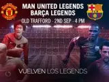 Amistosos entre viejas glorias del Manchester United y del Barça en homenaje a las víctimas del terrorismo.