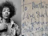 Jimi Hendrix la nota de amor que escribió a una joven en 1967.
