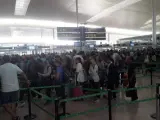 Colas en el Aeropuerto de El Prat.