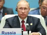 El presidente de Rusia, Vladimir Putin, asiste al 'Diálogo entre países emergentes y países en desarrollo' en el marco de la Cumbre BRICS 2017 en Xiamen, China.