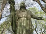 Imagen de archivo de la estatua de Colón en Central Park.