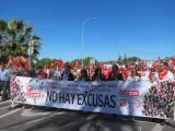 Centenares de personas reclaman en Mérida empleo estable e infraestructuras para Extremadura