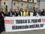 Trabajadores de Inselma finalizan la marcha ante el Parlamento ante el "incumplimiento" de subrogación laboral
