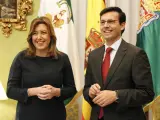 Susana Díaz traslada al alcalde de Granada su compromiso con el soterramiento del AVE y la mejora del Albaicín