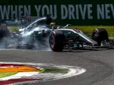 El piloto inglés Lewis Hamilton, en el GP de Italia de Fórmula 1.