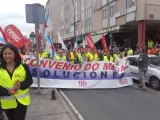 (AM)La quinta jornada de huelga del metal de A Coruña lleva a las calles a los trabajadores en busca de mejoras sociales