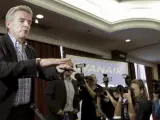 Imagen de archivo del presidente de Ryanair, Michael O'Leary, durante una rueda de prensa en Madrid.