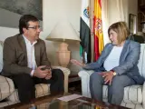 Vara y Cordero abodan por la "complicidad" de ambas administraciones para crear empleo en la provincia de Cáceres
