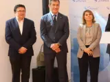 Tolón, Nicolás y Ruiz Molina felicitan al futuro presidente de Caja Rural, que elude pronunciarse hasta la asamblea