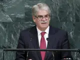 El ministro español de Asuntos Exteriores, Alfonso Dastis (c), habla durante el debate de alto nivel de la 72 Asamblea General de Naciones Unidas.