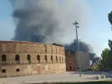 Segovia.- Columna de humo provocada por el incendio