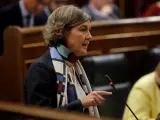 La ministra de Agricultura, Pesca y Medio Ambiente, Isabel García Tejerina, interviene en la sesión de Control al Gobierno celebrada en el Congreso de los Diputados.