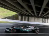 El piloto británico de Mercedes Lewis Hamilton, en el circuito de Suzuka.