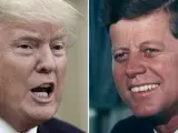 Montaje de imágenes de Donald Trump y John Fitzgerald Kennedy.