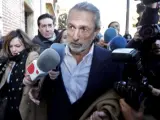El cabecilla de la trama Gürtel, Francisco Correa, a su llegada al Tribunal Superior de Justicia valenciano.