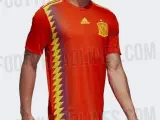 Camiseta de la selección española para el Mundial de 2018.