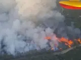 Uno de los incendios ocurridos en Ourense