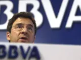 El economista jefe del Grupo BBVA, Jorge Sicilia, durante la presentación del informe 'Situación España'.