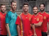La camiseta de la selección española para el Mundial de 2018.