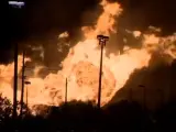 Imagen que muestra el gran incendio que se produjo en Detroit, tras una explosión en una tubería de gas.