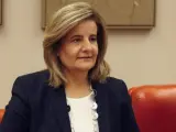 La ministra de Empleo y Seguridad Social, Fátima Báñez, den la Comisión del Pacto de Toledo.