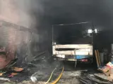 Valladolid. Incendio en nave agrícola