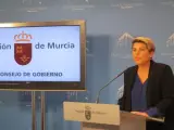 Noelia Arroyo, en la rueda de prensa posterior al Consejo