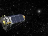 Recreación de la NASA del telescopio Kepler, encargado de buscar planetas habitables a través del espacio.