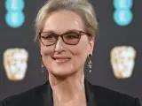 La actriz estadounidense Meryl Streep, en la alfombra roja de la ceremonia de los premios Bafta.