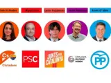 Imagen de los candidatos a las elecciones de Cataluña del 21 de diciembre de 2017.