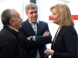 Fátima Báñez, Unai Sordo y Pepe Álvarez.